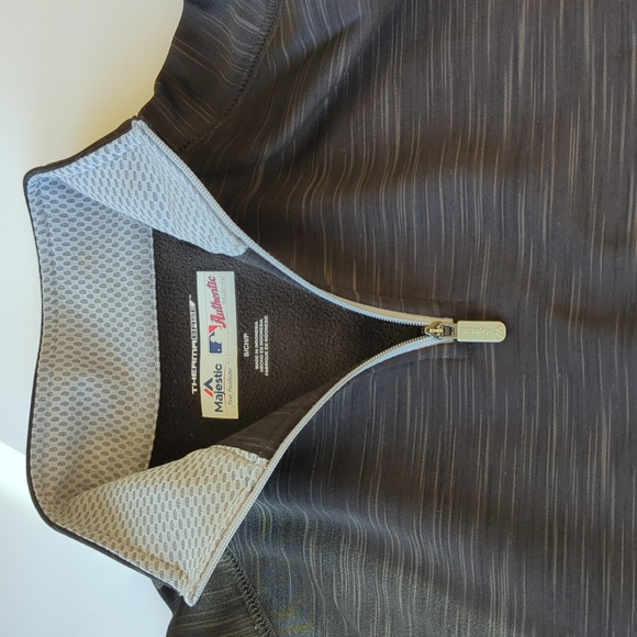 Majestic Thermabase Fleece Quarter Zip Sweatshirt S Black Gray - Picture 5 of 16